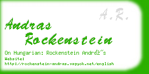 andras rockenstein business card